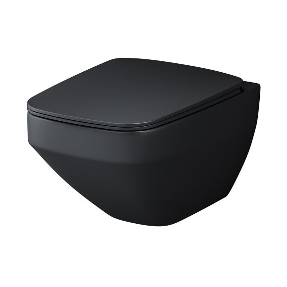 Унитаз подвесной FlashClean с сиденьем микролифт Inspire V2.0 AM.PM, арт. C50A1700MBSC цвет: черный матовый