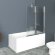 BelBagno Душевая шторка на ванну 100x150 глянцевый хром, Uno, арт. UNO-V-2-100/150-P-Cr-R