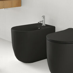 Биде напольное с 1 отв. под смеситель 55х35 см, с креплениями WB5N KERASAN Nolita, 532031*1 цвет: черный матовый Биде напольное с 1 отв. под смеситель 55х35 см, с креплениями WB5N KERASAN Nolita, 532031*1 цвет: черный матовый