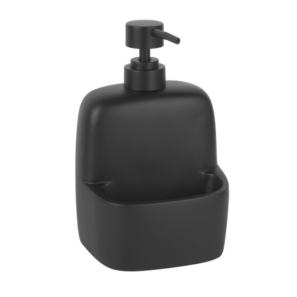 Дозатор с емкостью для губки K-8499BLACK  WasserKRAFT цвет: Черный