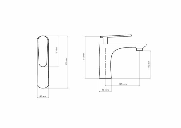 Смеситель NT7711 MINZO NT BAGNO цвет: хром