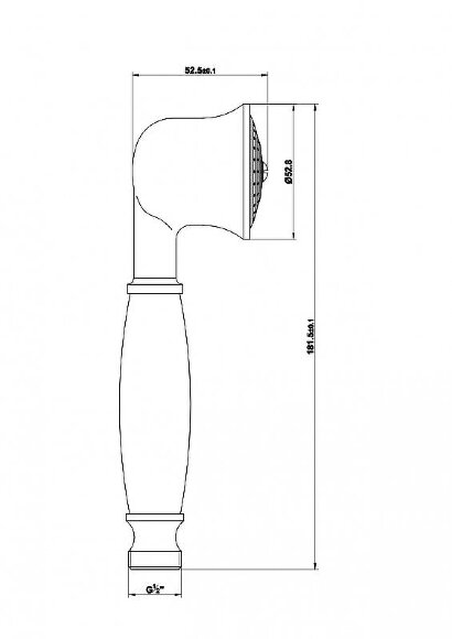 Ручной душ Хром Cezares - CZR-D1FC2-01-M