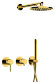 Душевой комплект Remer X Style X96S02ODO цвет: глянцевое золото