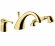 Комплект смесителя на борт ванны на 3 отверстия с ручным душем, Emmevi Tiffany, 60120/OR цвет: золото