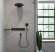 Hansgrohe верхний душ с настенным креплением скрытого монтажа, Rainfinity, матовый черный арт. 26234670