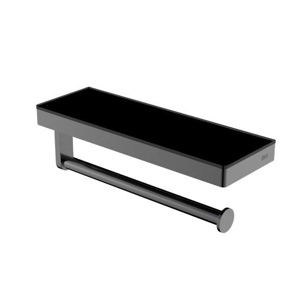 Полка и держатель для полотенца (300x100x106), GA-9603GM, Gunmetal, Black&White арт. 9603GM