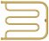 Водяной полотенцесушитель Лира+ 500х650  Сунержа, 032-4011-5065 цвет:  матовое золото