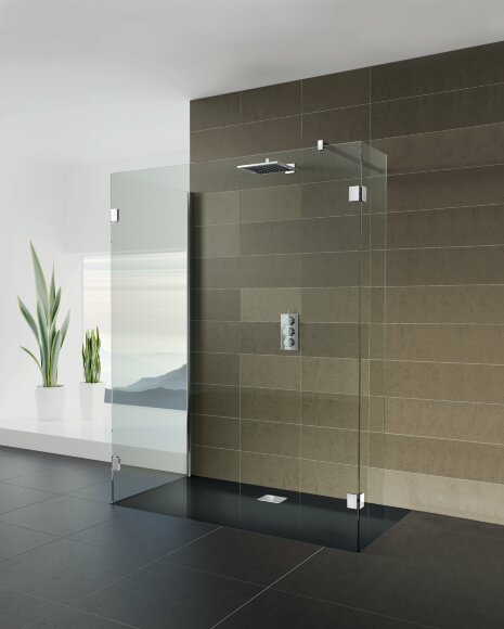 Акриловый душевой поддон Riho Basel 418 140x90 черный глянец, накладка хром DC281600000000S