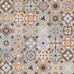 Керамическая плитка Vives Vodevil Octogono Musichalls Multicolor 20x20 g.156MIX цвет: коричневый