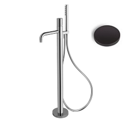 Смеситель для ванны Fima Carlo Frattini Spillo Up напольный, с ручным душем, цвет: черный матовый, арт. F3034T/6NGNS Смеситель для ванны Fima Carlo Frattini Spillo Up напольный, с ручным душем, цвет: черный матовый, арт. F3034T/6NGNS