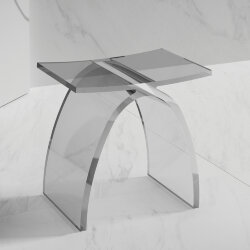 Стульчик для ванной ABBER Kristall, цвет: прозрачный, арт. AT1739Perle Стульчик для ванной ABBER Kristall, цвет: прозрачный, арт. AT1739Perle