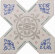 Керамическая плитка BECOLORS CROSS 13,25X13,25 DEC. STENCIL ELECTRIC BLUE CEVICA арт. CV67391