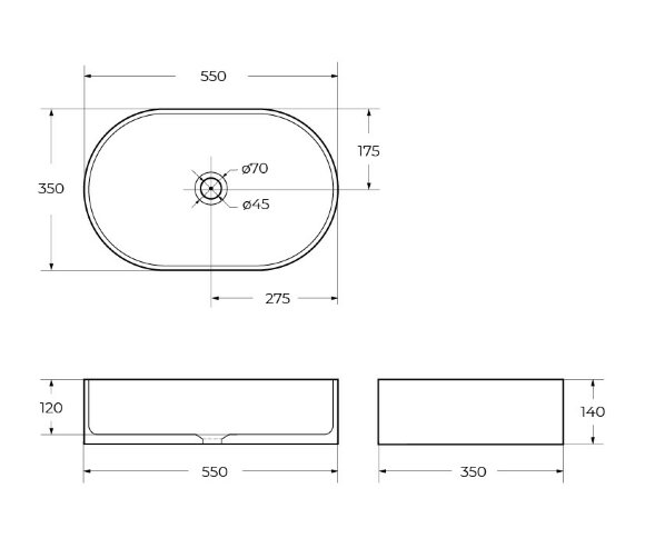 BelBagno Раковина керамическая накладная 350x550x140, овальная, глянцевый белый, арт. BB1048 BelBagno Раковина керамическая накладная 350x550x140, овальная, глянцевый белый, арт. BB1048
