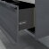 Тумба с раковиной (1200x520x405), U950.1200, P16,Unihopper,Corian раковина-столешница, LED light, Black&White арт. 9501200