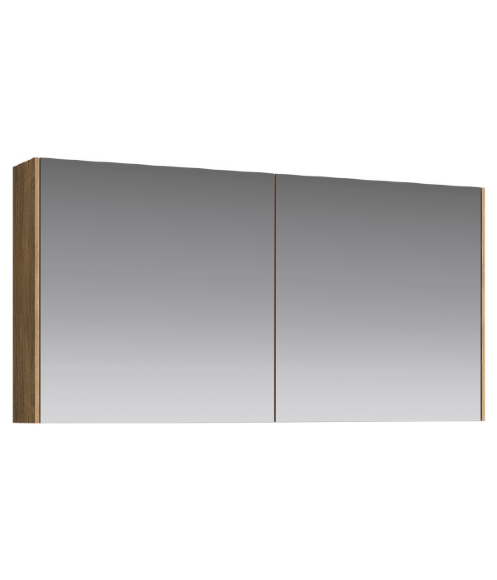 AQWELLA Mobi Зеркальный шкаф 120 см с двумя дверьми на петлях с доводчиком. Цвет дуб балтийский - MOB0412+MOB0717DB