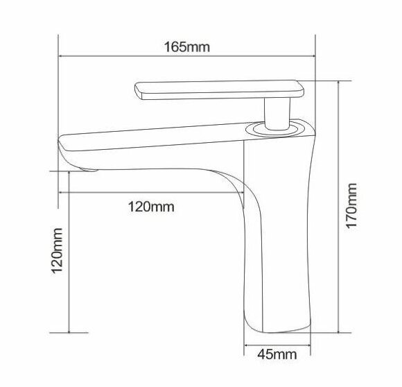 Смеситель NT7801 TIRSO NT BAGNO цвет: черный матовый