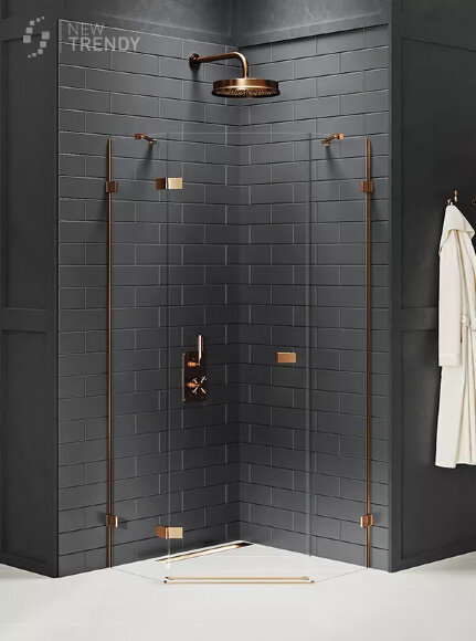 Душевое ограждение L 80x80x200 Avexa copper brushed New Trendy брашированная медь арт. EXK-3818