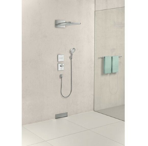 Hansgrohe верхний душ с настенным креплением скрытого монтажа, Rainmaker Select, матовый хром арт. 24001400