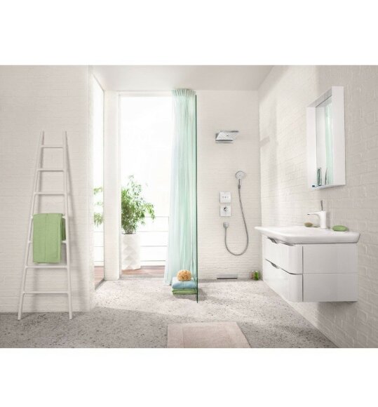 Hansgrohe верхний душ с настенным креплением скрытого монтажа, Rainmaker Select, матовый хром арт. 24001400
