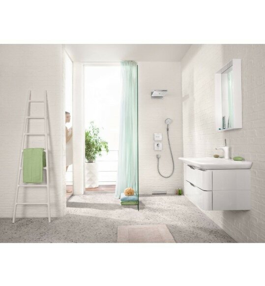 Hansgrohe верхний душ с настенным креплением скрытого монтажа, Rainmaker Select, матовый хром арт. 24001400