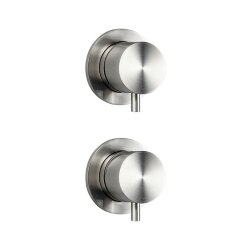 Встраиваемый однорычажный смеситель для ванны/душа на 2 выхода, внешняя и внутренняя части в комплекте CISAL Xion цвет: нержавеющая сталь AISI 304 арт. XI000215D1 Встраиваемый однорычажный смеситель для ванны/душа на 2 выхода, внешняя и внутренняя части в комплекте CISAL Xion цвет: нержавеющая сталь AISI 304 арт. XI000215D1