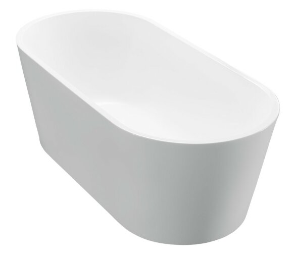 BelBagno Акриловая ванна без перелива 150x75, отдельностоящая, овальная, белая, арт. BB71-1500-W0