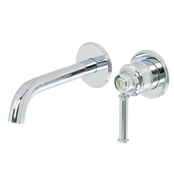 Смеситель для раковины скрытого монтажа на 2 отв., ручка латунь, донный клапан "click-clack", Migliore Ermitage mini, хром арт. 31425