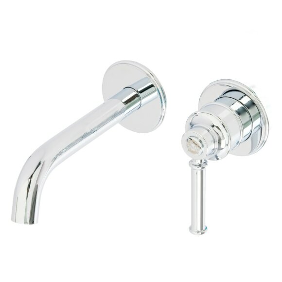 Смеситель для раковины скрытого монтажа на 2 отв., ручка латунь, донный клапан "click-clack", Migliore Ermitage mini, хром арт. 31425