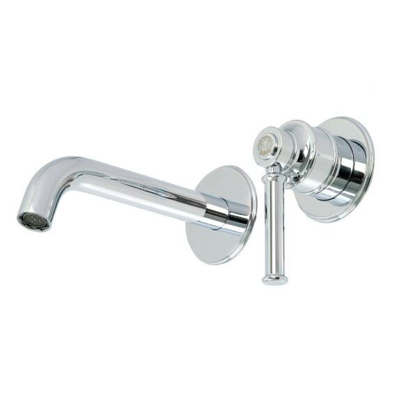 Смеситель для раковины скрытого монтажа на 2 отв., ручка латунь, донный клапан "click-clack", Migliore Ermitage mini, хром арт. 31425