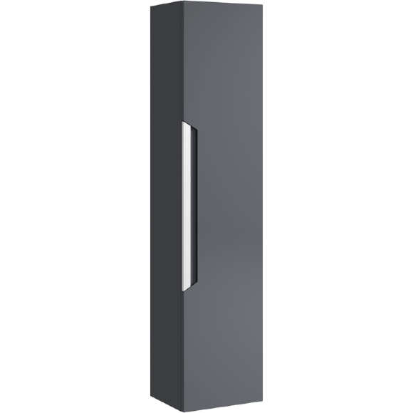 AQWELLA Cube Подвесной универсальный левый/правый пенал с одной дверью в сером матовом цвете - CUB0503GR