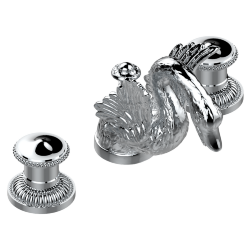 Смеситель для раковины на три отверстия устанавливаемый на борту с донным клапаном, THG Cygne, хром (A02) - G31-151 Смеситель для раковины на три отверстия устанавливаемый на борту с донным клапаном, THG Cygne, хром (A02) - G31-151