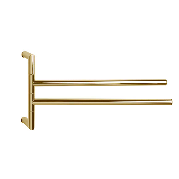 3SC Полотенцедержатель двойной, поворотный, плечо 35см,  Guy цвет: золото арт. GU19GD