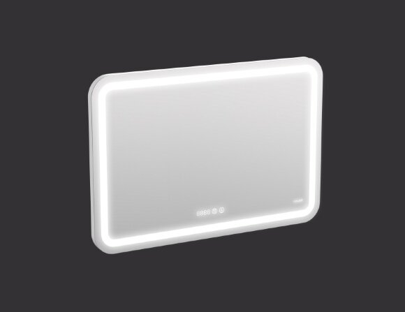 Зеркало DESIGN PRO часы с подсветкой, прямоугольное, Cersanit Led, арт. KN-LU-LED050*80-p-Os