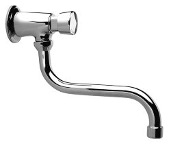 Нажимной настенный кран для раковины, цвет: хром REMER Tempor TE53 Нажимной настенный кран для раковины, цвет: хром REMER Tempor TE53