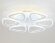 Потолочная светодиодная люстра Acrylica Original хай-тек FA4518, Ambrella light цвет: белый