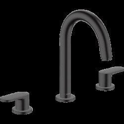 Hansgrohe смеситель для раковины на 3 отверстия со сливным гарнитуром, Vernis Blend, матовый черный арт. 71553670 Hansgrohe смеситель для раковины на 3 отверстия со сливным гарнитуром, Vernis Blend, матовый черный арт. 71553670
