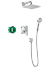 Hansgrohe душевой комплект, Crometta E, глянцевый хром арт. 27957000