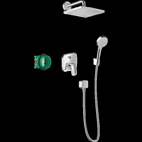 Hansgrohe душевой комплект, Crometta E, глянцевый хром арт. 27957000