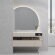 Тумба с раковиной (1200x520x400), U955.1200L, P03, Unihopper,Corian раковина-столешница, Black&White арт. 9551200L