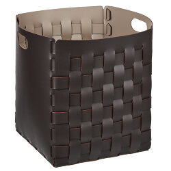 Корзинка Bottega шоколад, 35х35 кожа ADJ - 1047.06