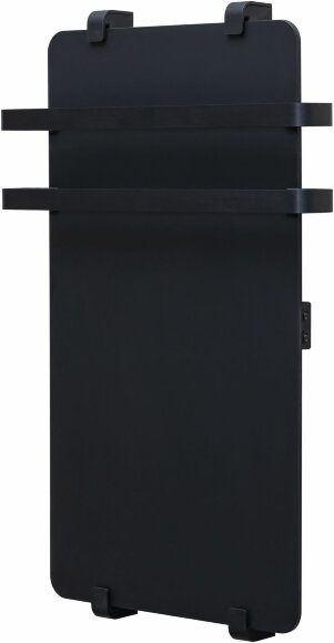 Полотенцесушитель электрический с рейлингом 2.0 и креплением, черный матовый 80x44 Infinity Allen Brau арт. 00325636