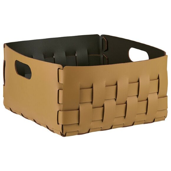 Корзинка Bottega ADJ Италия, 35x35xH20 цвет: горчичный (оливковый) арт. 1045.40/55