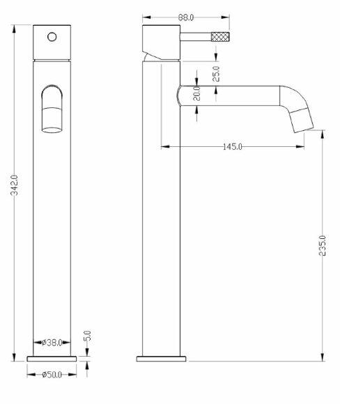 Смеситель для раковины Uno 462-MW Белый матовый Boheme