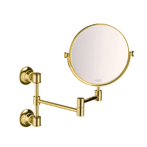 Зеркало косметическое, подвесной, монтаж, Montreux 42090990 цвет: полированное золото, Axor