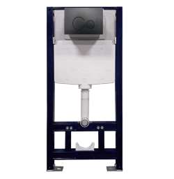 Инсталляция для унитаза, клавиша смыва-есть, с круглыми кнопками, Splendy Stable, чёрный арт. ST3011TPRBM