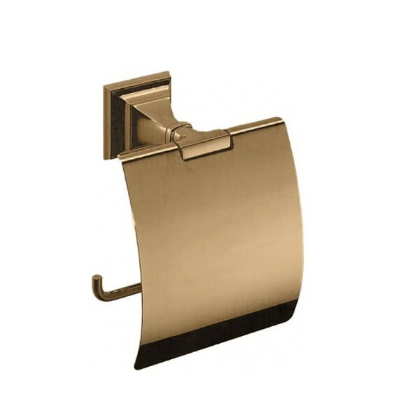 Держатель туалетной бумаги с крышкой, бронза Portofino Colombo Design арт. B3291.bronze