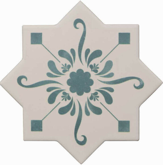 Керамическая плитка BECOLORS STAR 13,25X13,25 DEC. STENCIL LAGOON CEVICA арт. CV67394