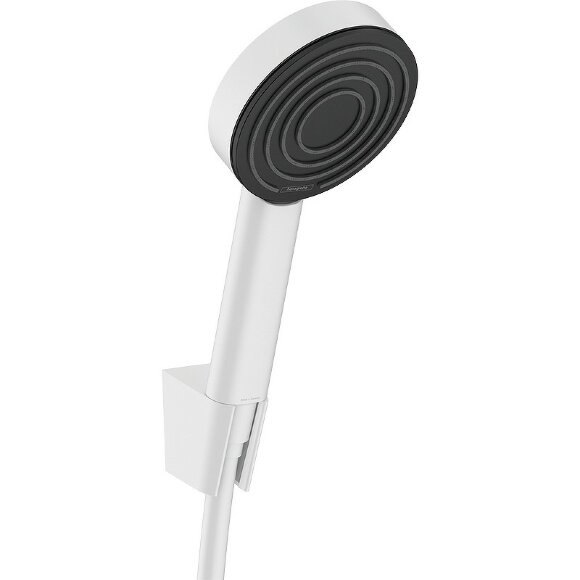 Hansgrohe душевой набор 105 с держателем и шлангом 125см, Pulsify S, матовый белый арт. 24301700