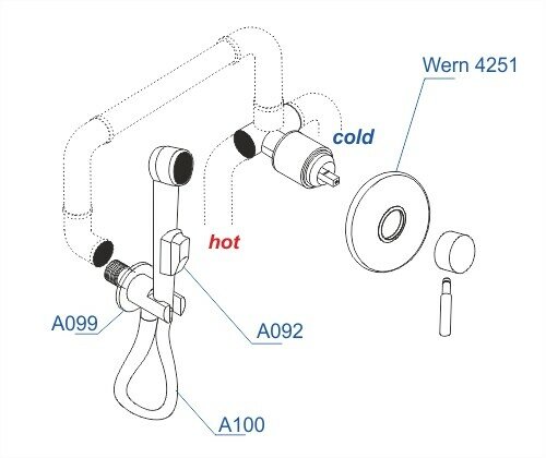 Гигиенический душ со смесителем, шланг 150 см A04200 WasserKRAFT цвет: Никель Гигиенический душ со смесителем, шланг 150 см A04200 WasserKRAFT цвет: Никель