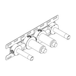 Cкрытая часть для комплекта из 2 прогрессивных смесителей CeaDesign, арт. PTR05 Cкрытая часть для комплекта из 2 прогрессивных смесителей CeaDesign, арт. PTR05